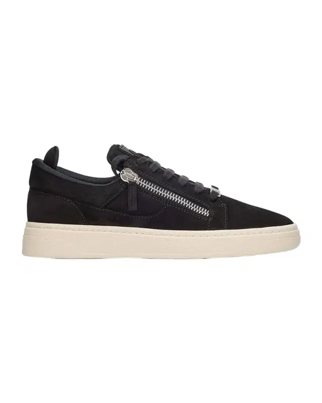 Men 's Double-Zip Suede Low-Top Sneakers