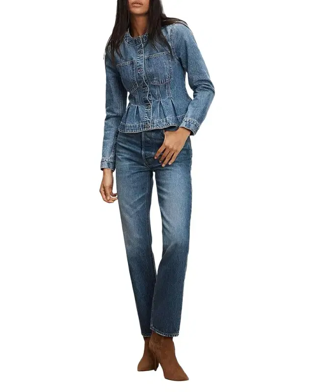 Zahara Denim Peplum Jacket
