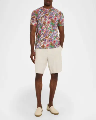 Etro Men's Floral-Print Roma T-Shirt | Thumbnail 2 Etro Men's Floral-Print Roma T-Shirt | Thumbnail 2