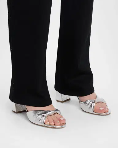 Veronica Beard 75mm Tullia Metallic Leather Block-Heel Sandals | Thumbnail 2 Veronica Beard 75mm Tullia Metallic Leather Block-Heel Sandals | Thumbnail 2