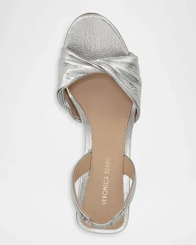 Veronica Beard 75mm Tullia Metallic Leather Block-Heel Sandals | Thumbnail 4 Veronica Beard 75mm Tullia Metallic Leather Block-Heel Sandals | Thumbnail 4
