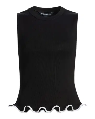 Veronica Beard Elianne Sleeveless Contrast-Trim Top | Thumbnail 1 Veronica Beard Elianne Sleeveless Contrast-Trim Top | Thumbnail 1