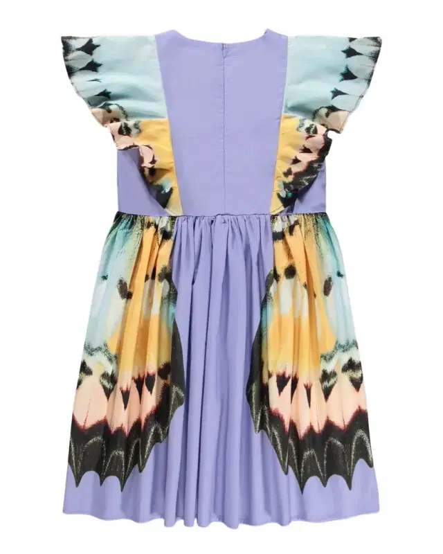 Girl 's Caty Butterfly Cap-Sleeve Dress