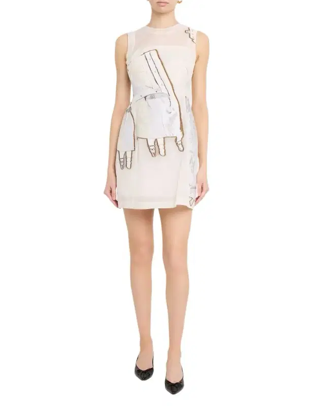 x Robert Rauschenberg Fit-&-Flare Mini Dress