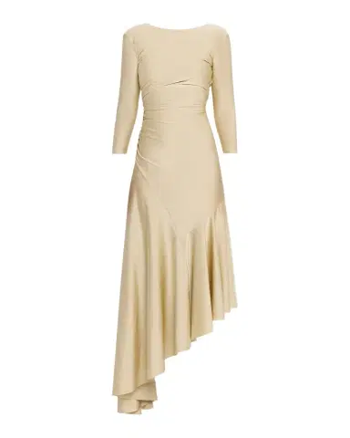 Chiara Boni La Petite Robe Tanis High-Low Shimmer Midi Dress | Thumbnail 1 Chiara Boni La Petite Robe Tanis High-Low Shimmer Midi Dress | Thumbnail 1