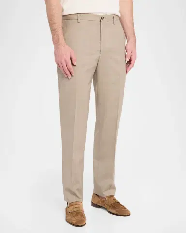 Etro Men's Creased Virgin Wool Roma-Fit Straight-Leg Trousers | Thumbnail 4
