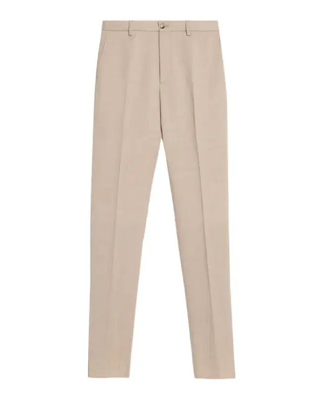 Men 's Creased Virgin Wool Roma-Fit Straight-Leg Trousers