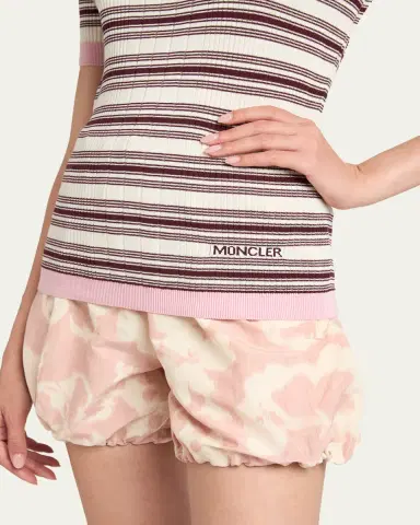 Moncler Stripe Short-Sleeve Top | Thumbnail 5 Moncler Stripe Short-Sleeve Top | Thumbnail 5