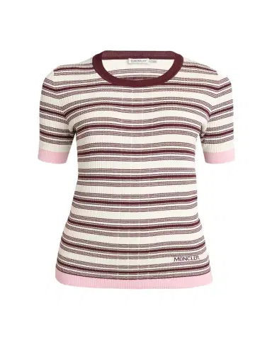 Moncler Stripe Short-Sleeve Top | Thumbnail 1 Moncler Stripe Short-Sleeve Top | Thumbnail 1