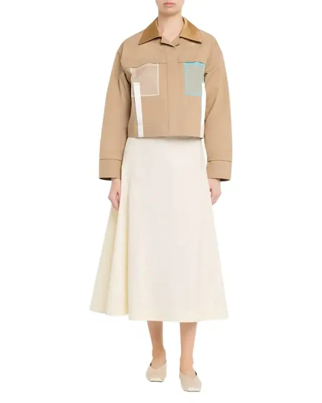 x Robert Rauschenberg Cropped Twill Jacket