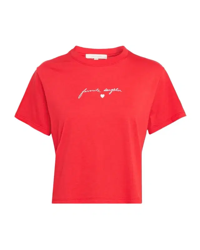 Favorite Daughter Signature Logo Cropped T-Shirt