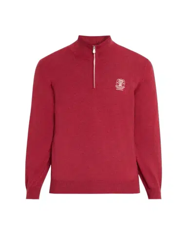 Brunello Cucinelli Men's Cashmere Logo Half-Zip Turtleneck Sweater | Thumbnail 1 Brunello Cucinelli Men's Cashmere Logo Half-Zip Turtleneck Sweater | Thumbnail 1