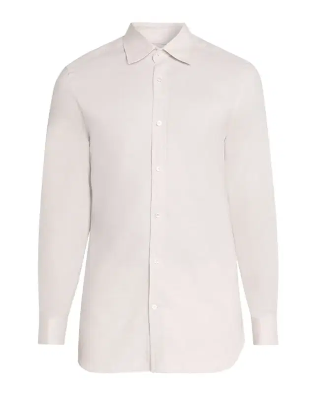 Men 's Sea Island Cotton Button-Front Shirt