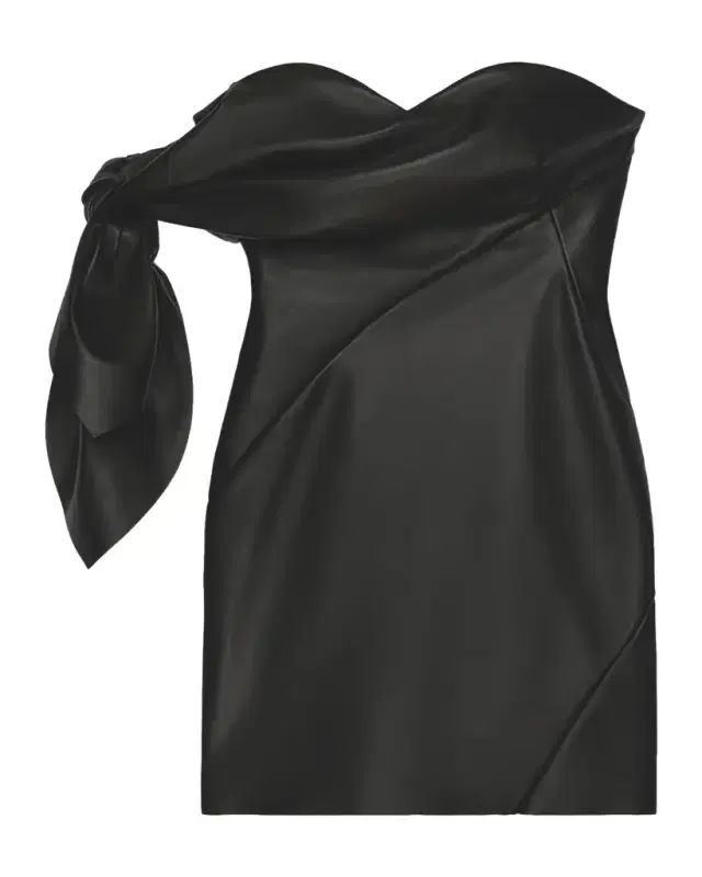 Givenchy Off-The-Shoulder Bow Bustier Mini Dress