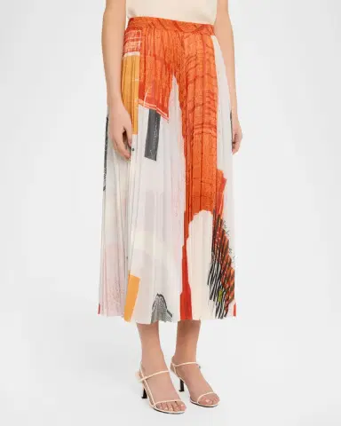 Jason Wu Collection x Robert Rauschenberg Pleated Chiffon Midi Skirt | Thumbnail 3 Jason Wu Collection x Robert Rauschenberg Pleated Chiffon Midi Skirt | Thumbnail 3