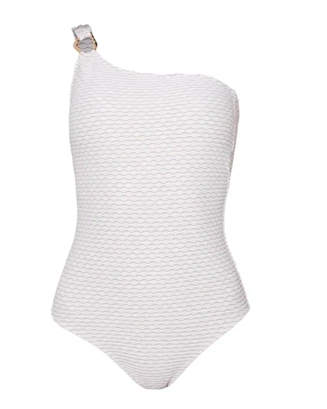 Shoshanna Asymmetric Ring One-Piece Swimsuit
