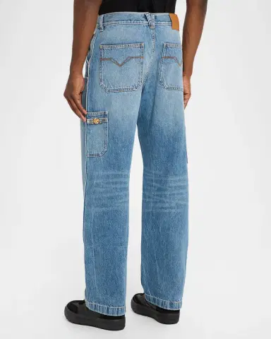 Versace Men 's Straight-Leg Carpenter Jeans | Thumbnail 2 Versace Men 's Straight-Leg Carpenter Jeans | Thumbnail 2