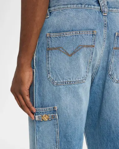 Versace Men 's Straight-Leg Carpenter Jeans | Thumbnail 4 Versace Men 's Straight-Leg Carpenter Jeans | Thumbnail 4