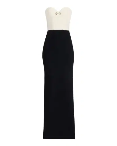 Chiara Boni La Petite Robe Renta Strapless Two-Tone Column Gown | Thumbnail 1 Chiara Boni La Petite Robe Renta Strapless Two-Tone Column Gown | Thumbnail 1
