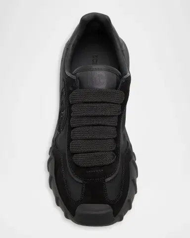 Dolce & Gabbana Men's DG Nylon & Leather Low-Top Athletic Sneakers | Thumbnail 3