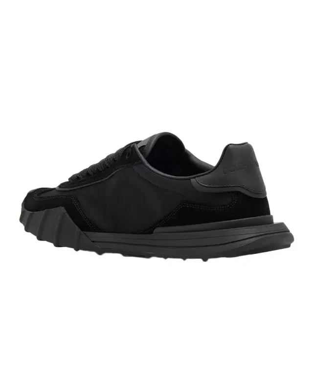Dolce & Gabbana Men 's DG Nylon & Leather Low-Top Athletic Sneakers