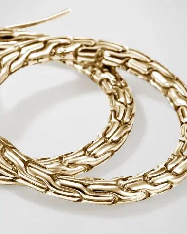 John Hardy JH Essential 14K Gold Hoop Earrings | Thumbnail 3