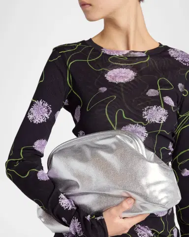Stella McCartney Falabella Metallic Soft Clutch Bag | Thumbnail 2 Stella McCartney Falabella Metallic Soft Clutch Bag | Thumbnail 2