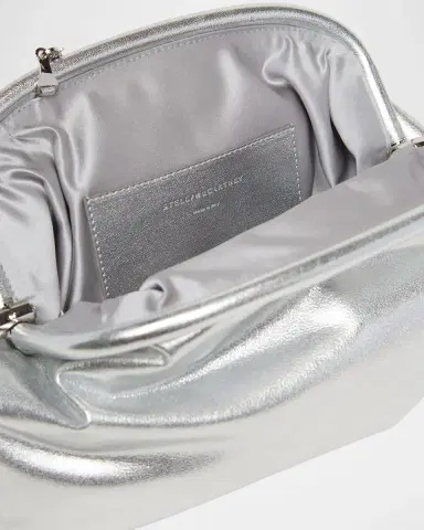 Stella McCartney Falabella Metallic Soft Clutch Bag | Thumbnail 4 Stella McCartney Falabella Metallic Soft Clutch Bag | Thumbnail 4