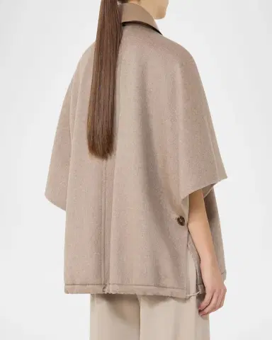Max Mara Cashmere Zibeline Cape | Thumbnail 3
