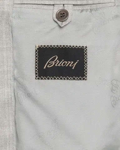 Brioni Men 's Wool, Silk and Linen Windowpane Single-Breasted Sport Coat | Thumbnail 5