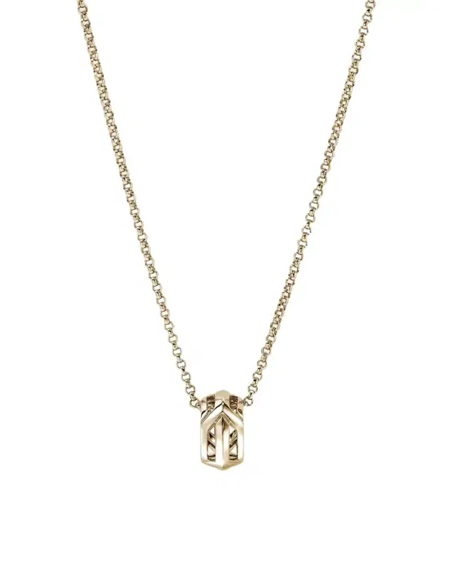 Icon 50 Pendant Necklace in 14K Yellow Gold, 2mm, 18"L