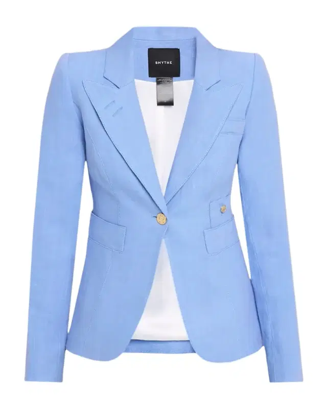 Smythe Duchess Tailored Linen Cutaway Blazer