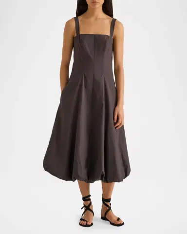 Proenza Schouler White Label Ella Cotton Bubble Midi Dress | Thumbnail 2 Proenza Schouler White Label Ella Cotton Bubble Midi Dress | Thumbnail 2