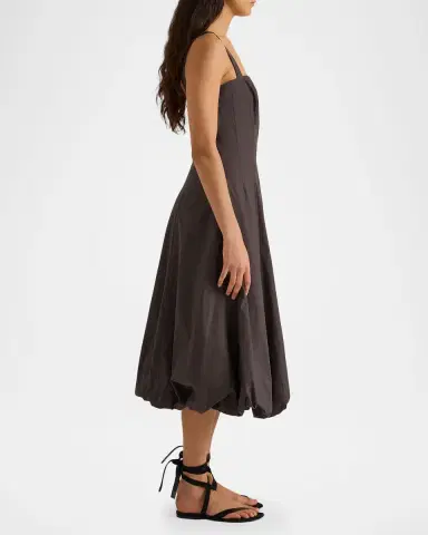 Proenza Schouler White Label Ella Cotton Bubble Midi Dress | Thumbnail 4 Proenza Schouler White Label Ella Cotton Bubble Midi Dress | Thumbnail 4