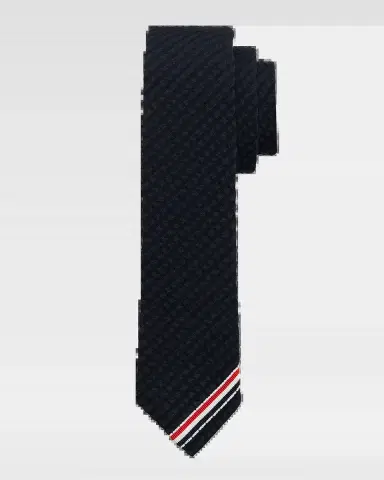 Thom Browne Men's Grosgrain-Trim Classic Wool Tie | Thumbnail 2 Thom Browne Men's Grosgrain-Trim Classic Wool Tie | Thumbnail 2