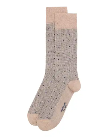 Marcoliani Men's Pindot Mid-Calf Crew Socks | Thumbnail 1