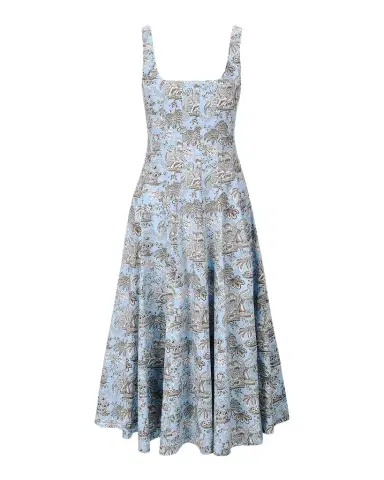 STAUD Wells Poplin Midi Dress | Thumbnail 1