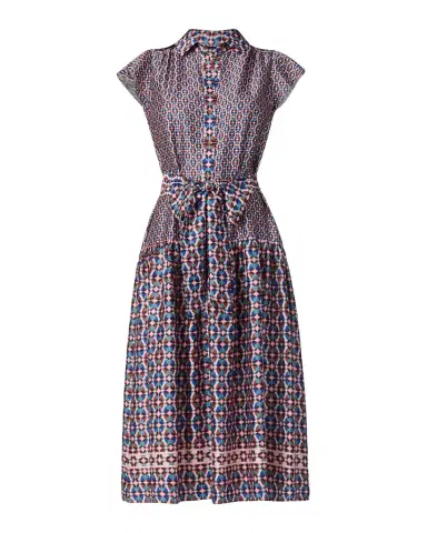 Shoshanna Kennedy Geometric-Print Midi Shirtdress | Thumbnail 1 Shoshanna Kennedy Geometric-Print Midi Shirtdress | Thumbnail 1