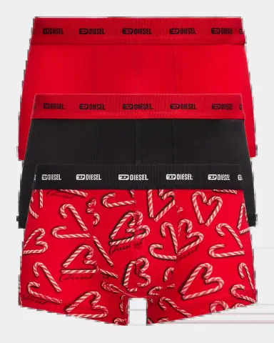 Diesel Men's Damien Holiday Cotton Stretch 3-Pack Boxer Briefs | Thumbnail 2