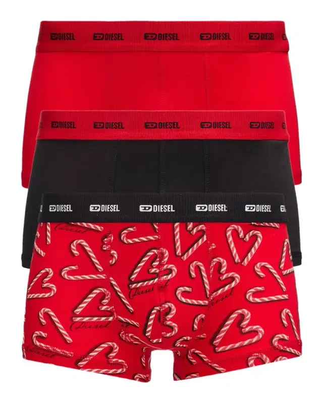 Men 's Damien Holiday Cotton Stretch 3-Pack Boxer Briefs