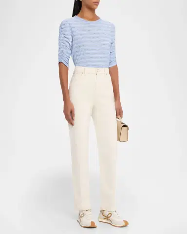 Veronica Beard Leah Mid-Rise Straight Jeans | Thumbnail 2 Veronica Beard Leah Mid-Rise Straight Jeans | Thumbnail 2