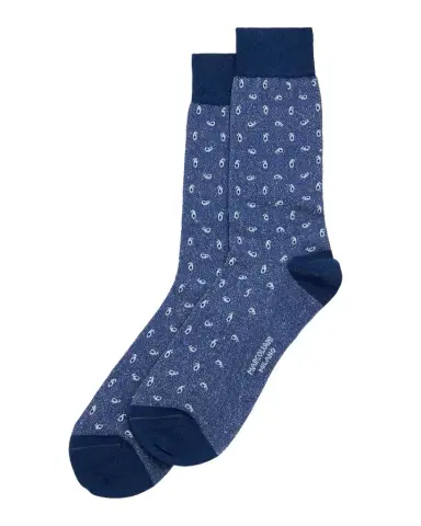 Marcoliani Men's Paisley-Print Crew Socks | Thumbnail 1