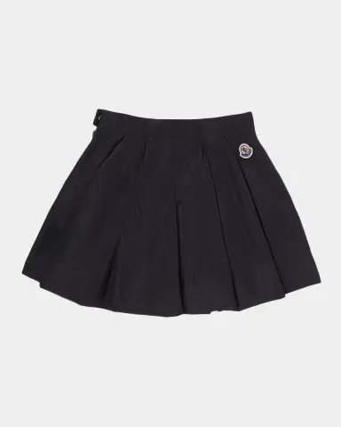 Moncler Girl's Pleated Taffeta Shorts, Size 8-10 | Thumbnail 2