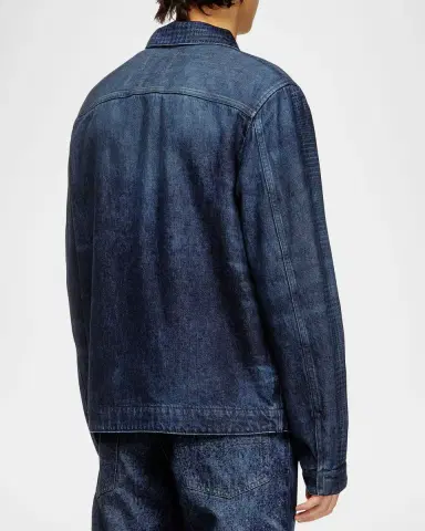 Diesel Men's D-Roheen-S Cotton & Hemp Zip Jacket | Thumbnail 2 Diesel Men's D-Roheen-S Cotton & Hemp Zip Jacket | Thumbnail 2