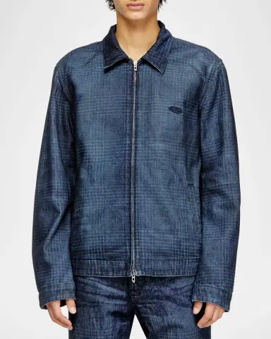 Diesel Men's D-Roheen-S Cotton & Hemp Zip Jacket | Thumbnail 3 Diesel Men's D-Roheen-S Cotton & Hemp Zip Jacket | Thumbnail 3