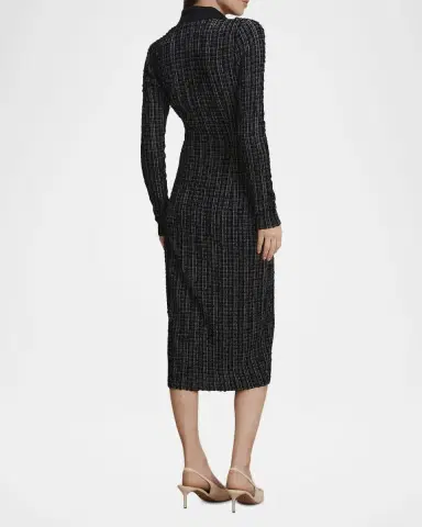 Veronica Beard Barrett Textured Plaid Shirtdress | Thumbnail 3