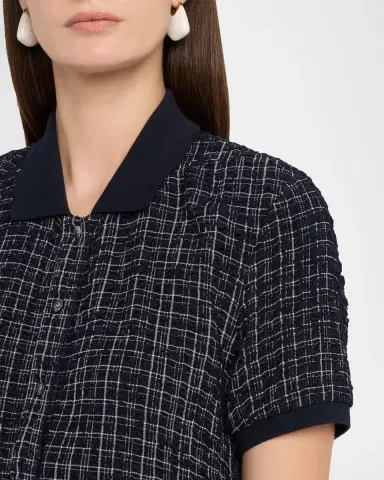 Veronica Beard Barrett Textured Plaid Shirtdress | Thumbnail 5
