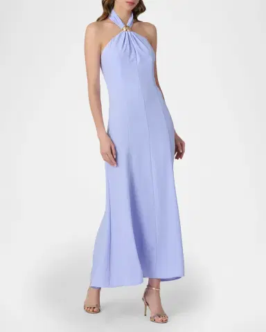 Shoshanna Keller Crepe Halter Maxi Dress | Thumbnail 2 Shoshanna Keller Crepe Halter Maxi Dress | Thumbnail 2