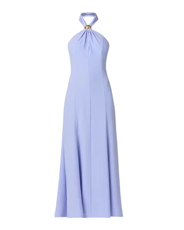 Keller Crepe Halter Maxi Dress