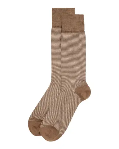 Marcoliani Men's Chic Fine Stripe Crew Socks | Thumbnail 1